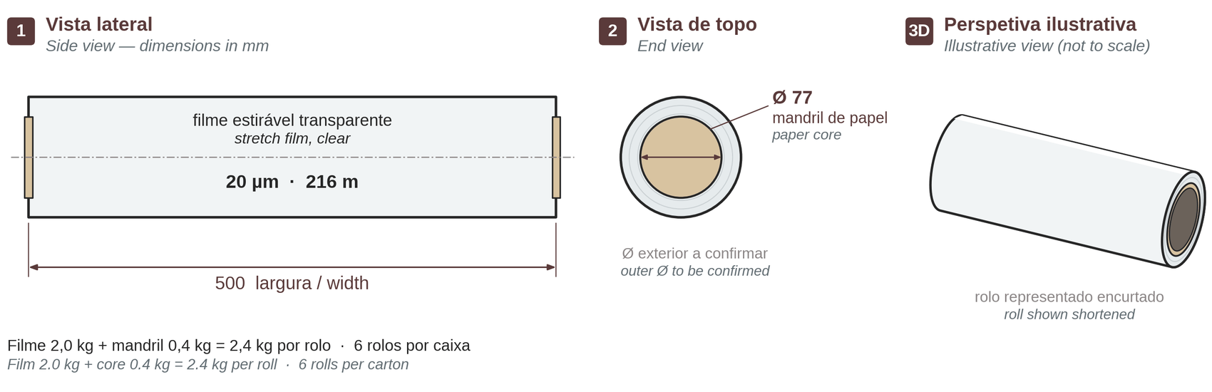 Technical drawing of the product