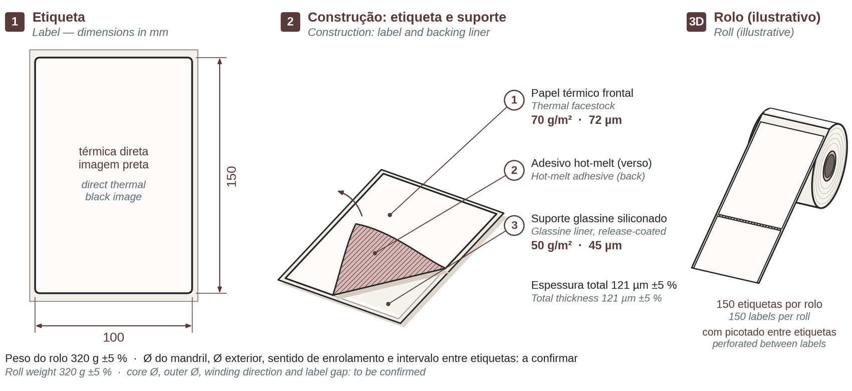 Technical drawing of the product