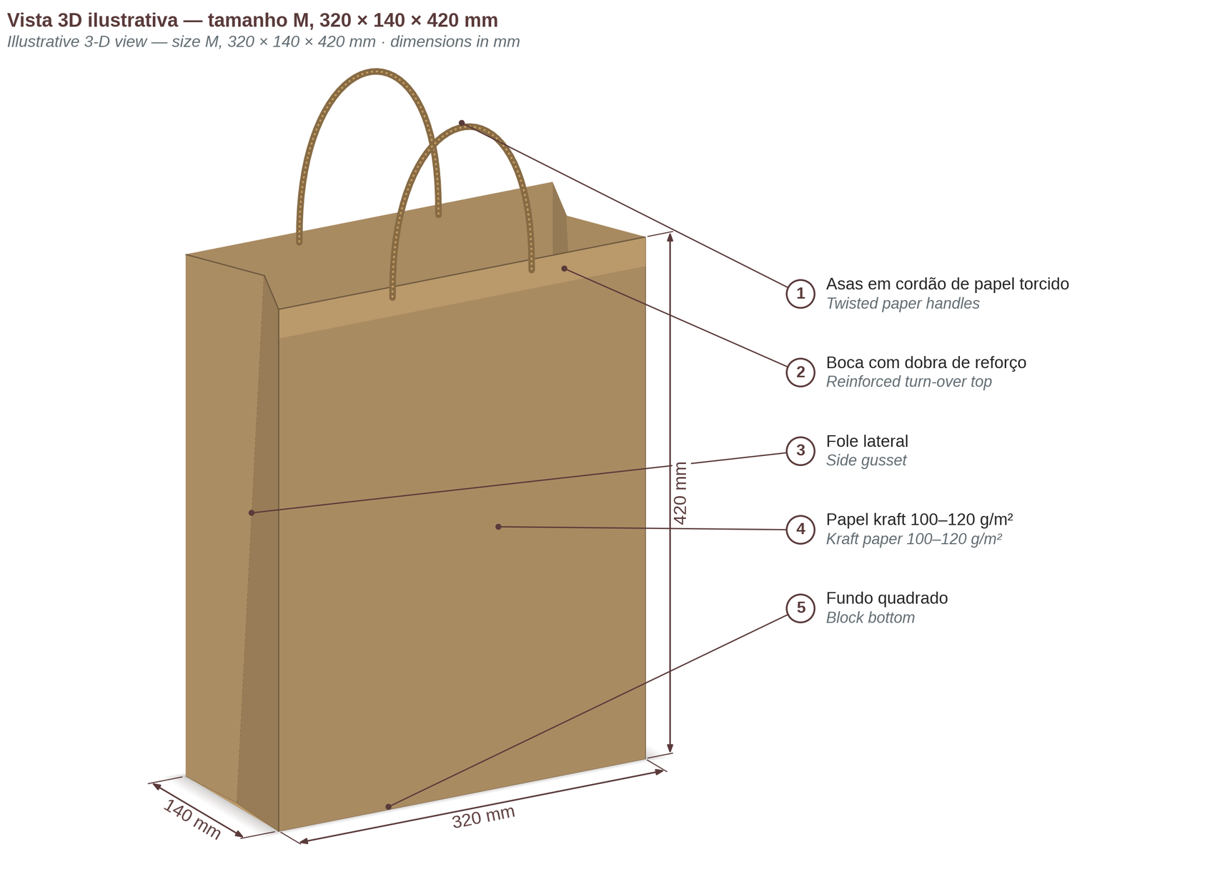 Technical drawing of the product