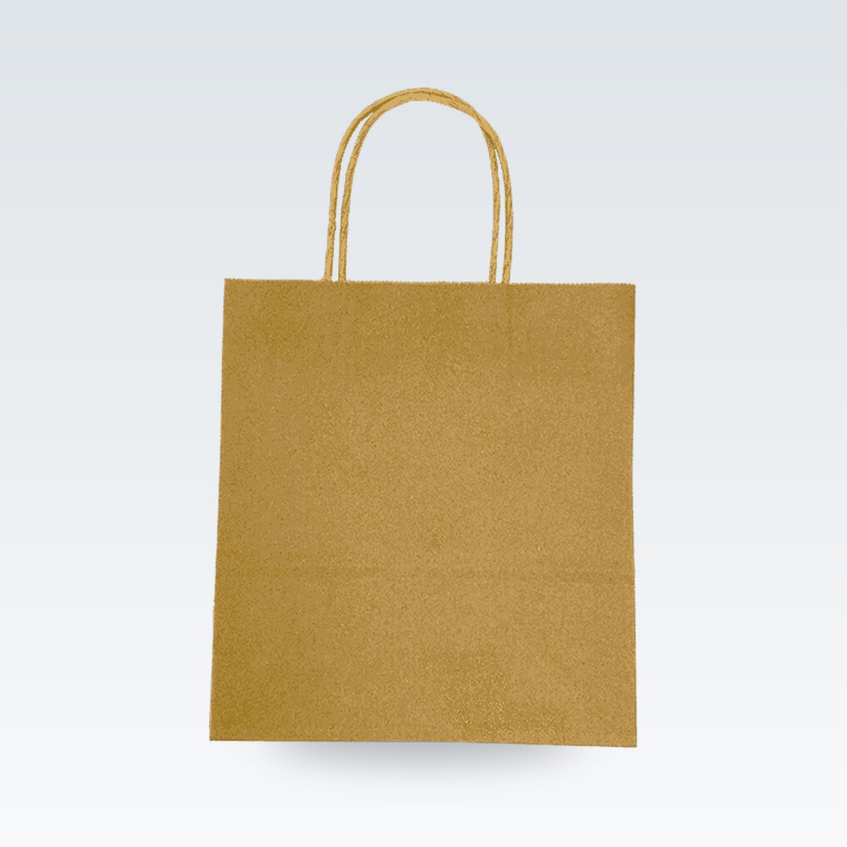 A kraft carrier bag, front